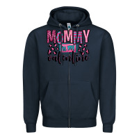 Navy mommy is my valentine Zipper Hoodie - OliviaCreatesArt