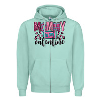 Seafoam mommy is my valentine Zipper Hoodie - OliviaCreatesArt