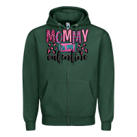 Sports Green mommy is my valentine Zipper Hoodie - OliviaCreatesArt