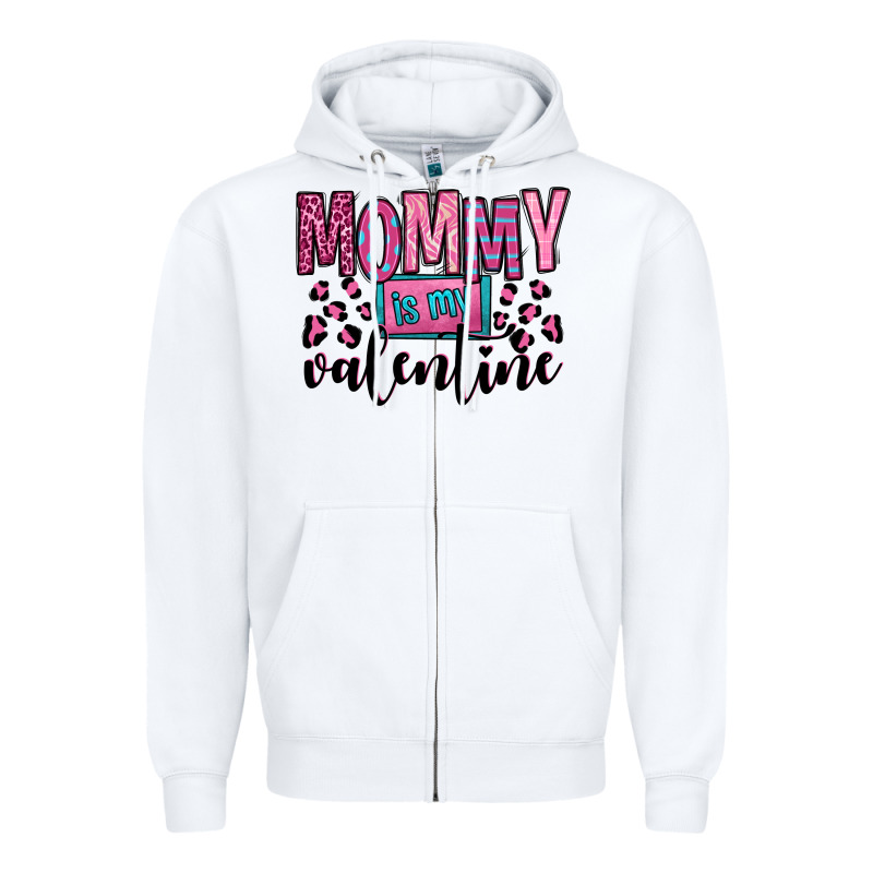 Mommy Is My Valentine Zipper Hoodie by OliviaCreatesArt | Teevron