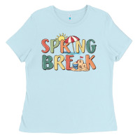 Baby Blue spring break Ladies Tee - MaliasSmallBusiness