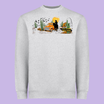 Western I Got A Heart Like A Truck Heavyweight Sweatshirt Designed By Tumblerdesignbyshophia
