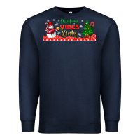 Navy christmas vibes only libbey glass Premium Sweatshirt - BundleAndBundleShop