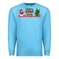 Ocean Blue christmas vibes only libbey glass Premium Sweatshirt - BundleAndBundleShop