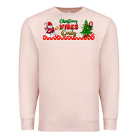 Pale Pink christmas vibes only libbey glass Premium Sweatshirt - BundleAndBundleShop