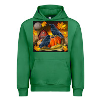 Emerald Fall Crow Urban Hoodie - LillyAllenDesigns