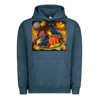Pigment Midnight Navy Fall Crow Urban Hoodie - LillyAllenDesigns