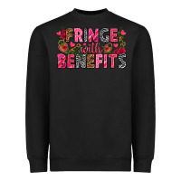 Black Fringe with benefits Valentine's Day Heavyweight Sweatshirt - HowdyJamesFarm