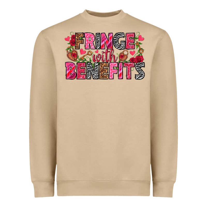 Fringe With Benefits Valentine's Day Heavyweight Sweatshirt by HowdyJamesFarm | Teevron