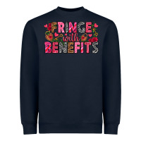 Navy Fringe with benefits Valentine's Day Heavyweight Sweatshirt - HowdyJamesFarm