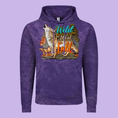 Wild About Fall Coyote Vintage Hoodie Designed By Lillyallendesigns