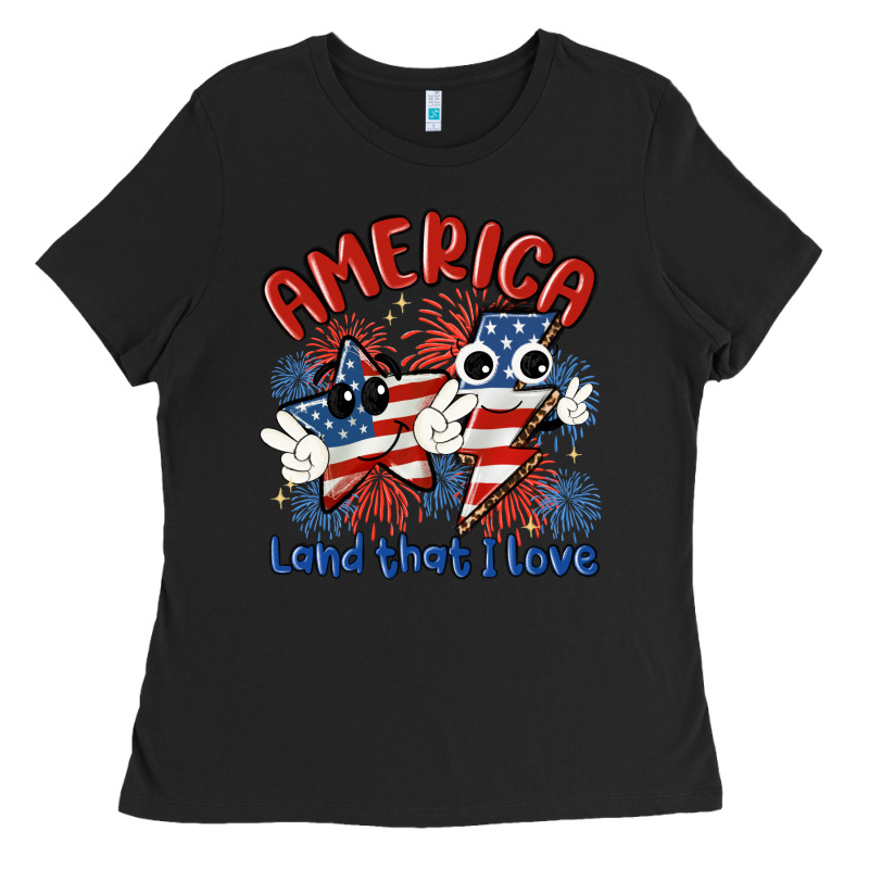 America Land That I Love Ladies Tee by MaliasSmallBusiness | Teevron