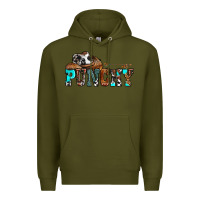Army Green western cowboy hat punchy Premium Hoodie - OliviaCreatesArt