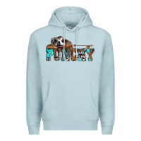 Blue Mist western cowboy hat punchy Premium Hoodie - OliviaCreatesArt