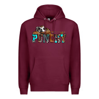 Burgundy western cowboy hat punchy Premium Hoodie - OliviaCreatesArt