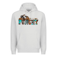 Dove Grey western cowboy hat punchy Premium Hoodie - OliviaCreatesArt