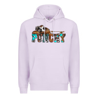 Lilac western cowboy hat punchy Premium Hoodie - OliviaCreatesArt