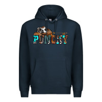 Navy western cowboy hat punchy Premium Hoodie - OliviaCreatesArt