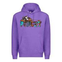 Purple western cowboy hat punchy Premium Hoodie - OliviaCreatesArt