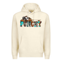 Sandshell western cowboy hat punchy Premium Hoodie - OliviaCreatesArt