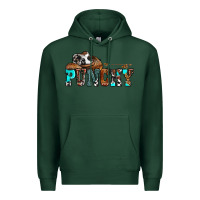 Sports Green western cowboy hat punchy Premium Hoodie - OliviaCreatesArt