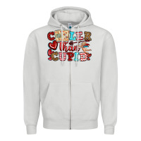 Dove Grey cooler than cupid Zipper Hoodie - OliviaCreatesArt