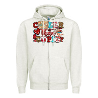 Oatmeal Heather cooler than cupid Zipper Hoodie - OliviaCreatesArt