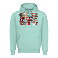 Seafoam cooler than cupid Zipper Hoodie - OliviaCreatesArt