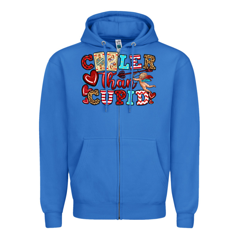 Cooler Than Cupid Zipper Hoodie by OliviaCreatesArt | Teevron