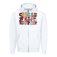 White cooler than cupid Zipper Hoodie - OliviaCreatesArt