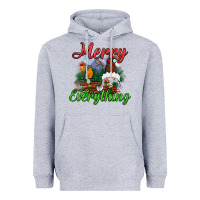 Heather Grey merry everything Heavyweight Hoodie - BundleAndBundleShop