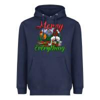 Navy merry everything Heavyweight Hoodie - BundleAndBundleShop