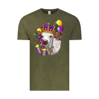 Vintage Olive Mardi Gras Longhorn Calf Vintage Tee - LillyAllenDesigns