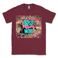 Burgundy boss mom wife Classic Tee - LillyAllenDesigns