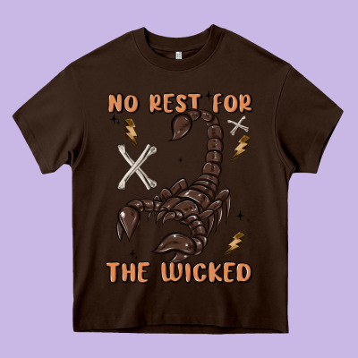 No Rest For The Wicked Heavy Core Tee Designed By Maliassmallbusiness