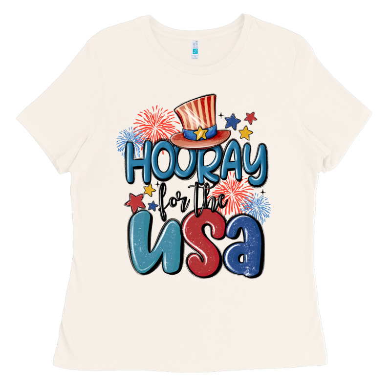 Hooray For The Usa Ladies Tee by MaliasSmallBusiness | Teevron