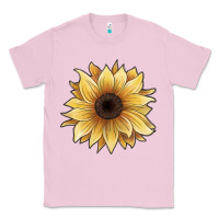 Bubblegum Pink watercolor sunflower Classic Tee - JahusDesignShop
