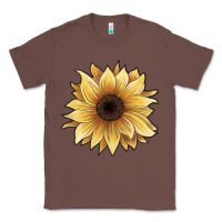 Chestnut watercolor sunflower Classic Tee - JahusDesignShop