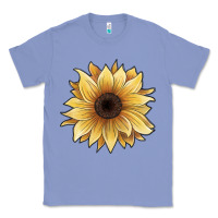 Colony Blue watercolor sunflower Classic Tee - JahusDesignShop