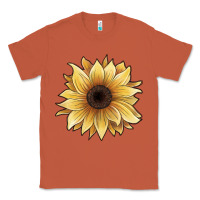 Copper watercolor sunflower Classic Tee - JahusDesignShop