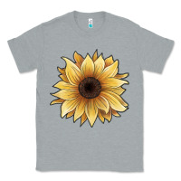 Heather Grey watercolor sunflower Classic Tee - JahusDesignShop