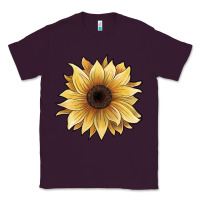 Plum watercolor sunflower Classic Tee - JahusDesignShop