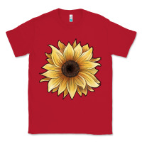 Red watercolor sunflower Classic Tee - JahusDesignShop