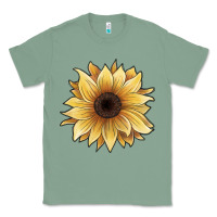 Sage watercolor sunflower Classic Tee - JahusDesignShop