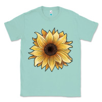Seafoam watercolor sunflower Classic Tee - JahusDesignShop