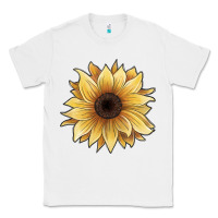 White watercolor sunflower Classic Tee - JahusDesignShop