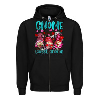 Black gnome sweet gnomes olivia Zipper Hoodie - OliviaCreatesArt