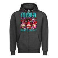 Charcoal Heather gnome sweet gnomes olivia Zipper Hoodie - OliviaCreatesArt