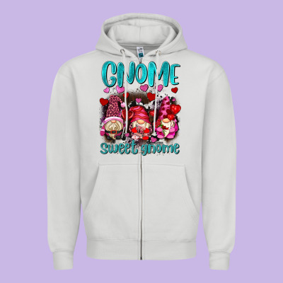 Gnome Sweet Gnomes Olivia Zipper Hoodie Designed By Oliviacreatesart