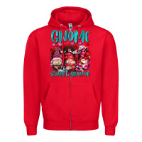 Red gnome sweet gnomes olivia Zipper Hoodie - OliviaCreatesArt